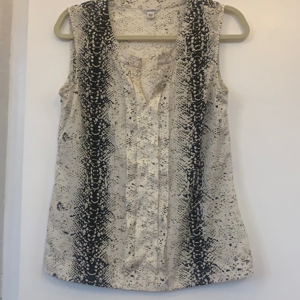 Cabin Klein snakeskin silk shirt